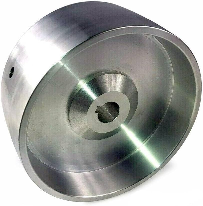 Diktator 4" Crowned Drive Wheel with 19mm Bore, Precision CNC-Turned Aluminum, for 2x72 Belt Grinders