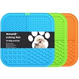 MateeyLife 3PCS Large Licking Mat for Dogs and Cats, Lick Mats with Suction Cups for Dog Anxiety Rel