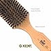 Kent OG2 Beechwood Club HairBrush, 100% Natural Boar Bristle for Mens Grooming, All Hair Types and Beard Lengths, Travel Size with Hair Brush Cleaner, Slick Back Hair brush