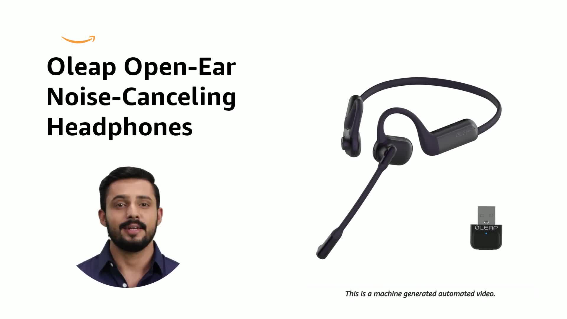 oleap Pilot P200b Pro Wireless Headset with Mic for Work,50dB AI