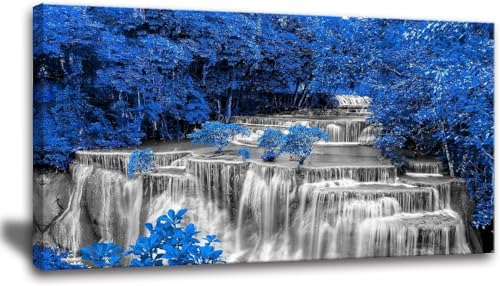 Toile cascade de qualité galerie avec cadre premium 61x122cm pour intérieur chic
