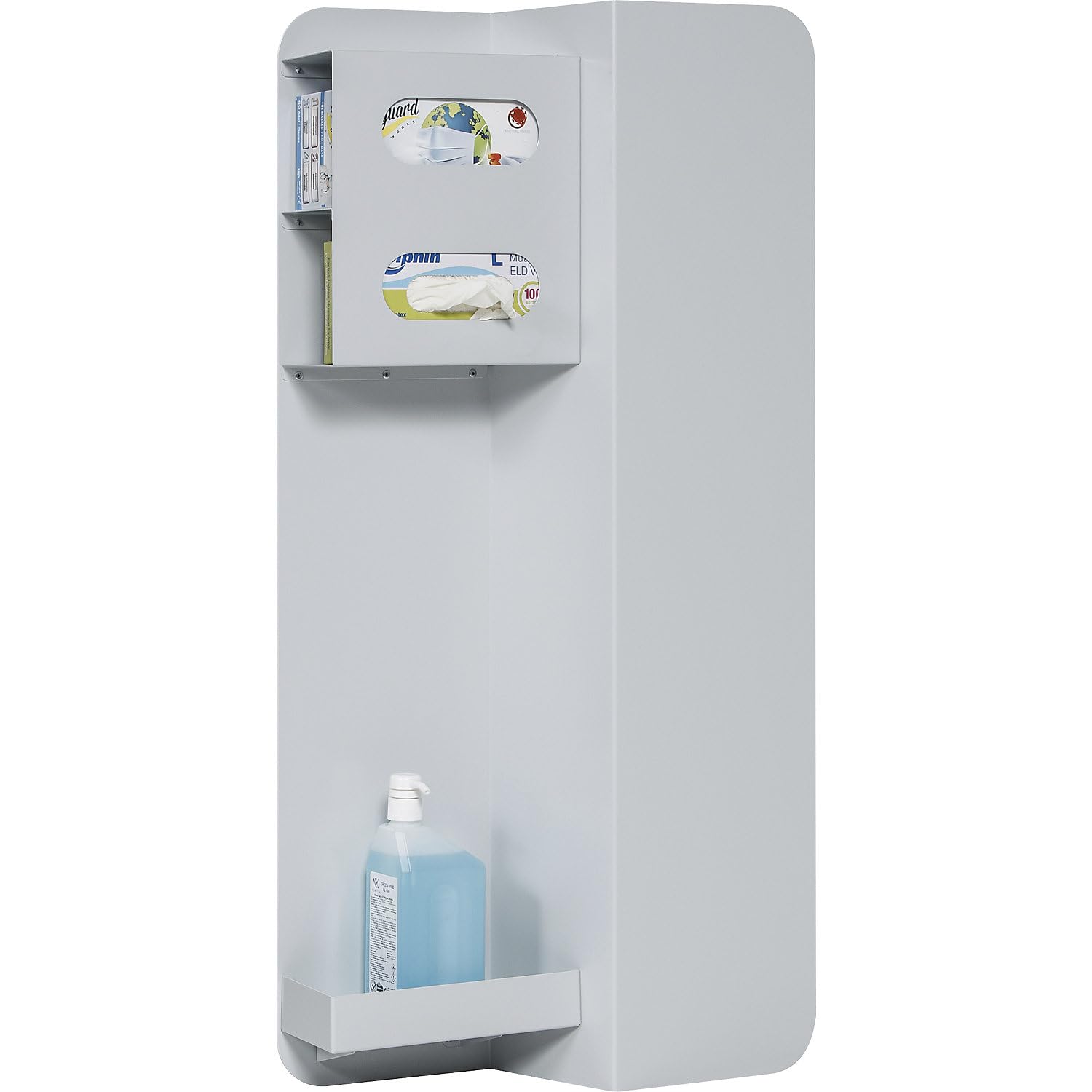 kaiserkraft | Hygiene-Wandstation | HxBxT 1000 x 490 x 170 mm | lichtgrau