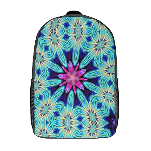 Sac à dos Teen fashion Kaléidoscope grand format 17 pouces pour Hommes et Femmes
