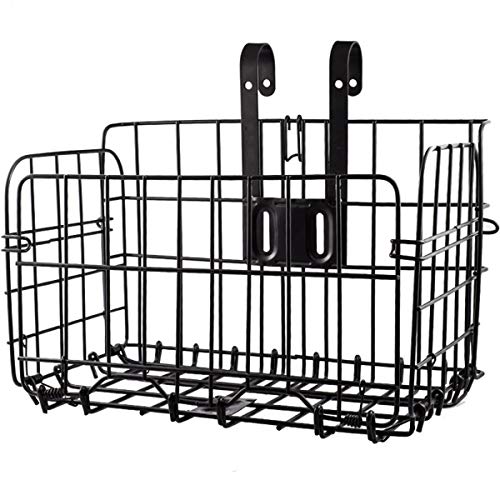 Zusammenklappbarer Fahrradkorb, Drahtgeflecht Zusammenklappbar Abnehmbar Vorne Hinten Hängender Fahrradkorb Rostfrei Einfache Installation