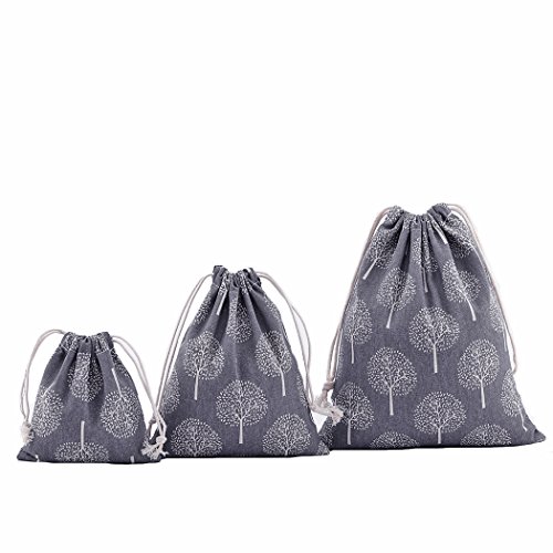 Amoyie Set di 3 sacchettini in organza, con