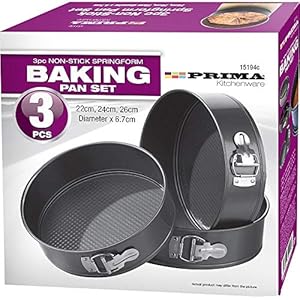 New 3PC Non-Stick Form Round Bake Cake PAN TIN Tray BAKEWARE Set Kitchen Cooking