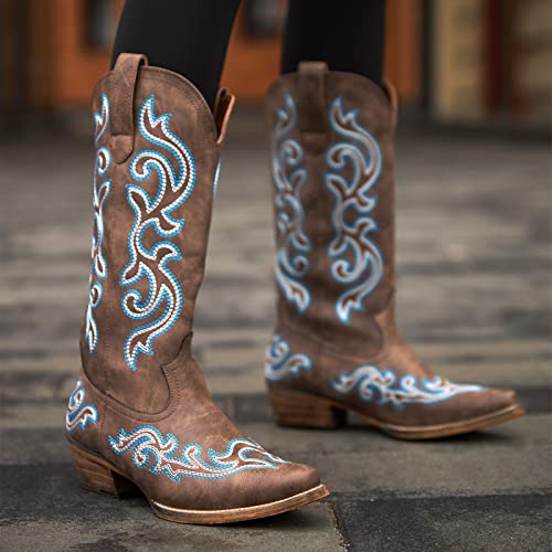 Hisea NZX04WTA8S Rollda Cowboy Boots For Women Western Cowgirl Boots thumb #5