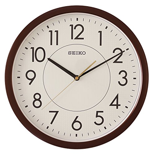 Image of Seiko Plastic case Wall Clock (QXA629BT, Brown, 36.1 cm x 36.1 cm x 3.9 cm)