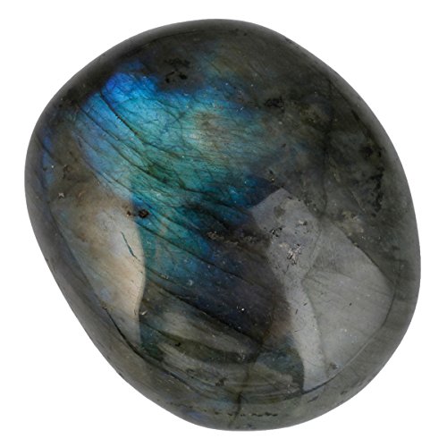 Sunyik Labradorite Palm Stones Worry Pocket Stone, Polished Irregular Shaped Sphere Decortarion 1.5"-2.5" #TOP1