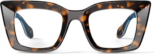 Miniatura 7 de VISOONE Lentes con bloqueo de luz azul TR90 con bisagra de resorte, diseño de ojo de gato, antirreflejos, para mujer CALIDA
