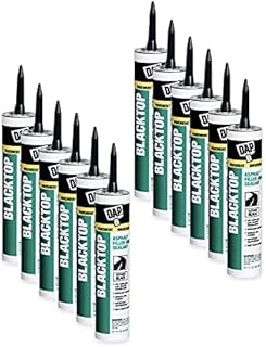 DAP 27065 12 Pack 10.1 oz. Blacktop Asphalt VOC-Compliant Filler and Sealant, Textured Black
