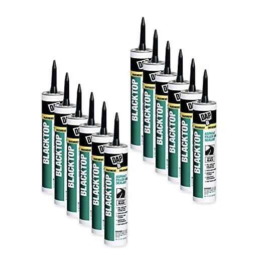 DAP 27065 12 Pack 10.1 oz. Blacktop Asphalt VOC-Compliant Filler and Sealant, Textured Black