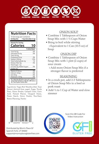 Mom’s Place Gluten Free & Dairy Free Onion Soup Mix or Chip 2.0 oz - Thumbnail 2