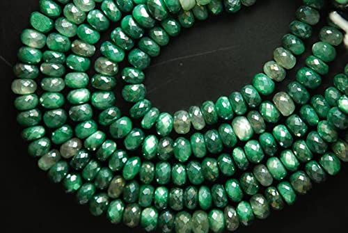 Pierre de lune verte mystique en rondelles facettées 8mm pour création de bijoux