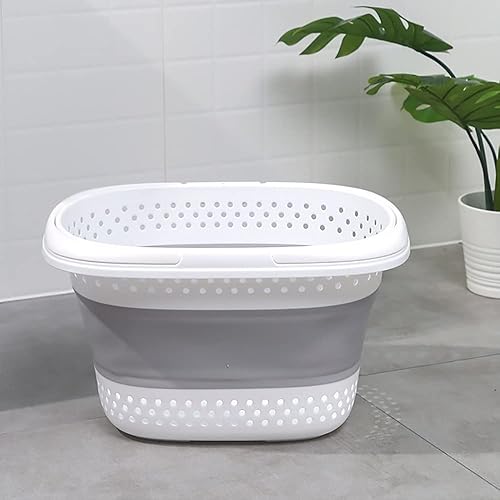 Miniatura 6 de Iloote - Cesta plegable de plástico para lavandería, 60 L