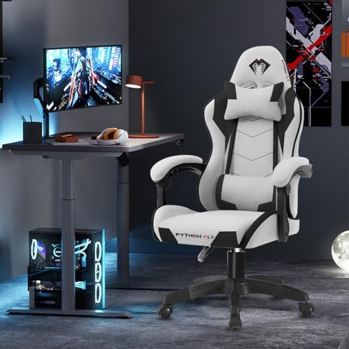 Cadeira Gamer Python Fly em tecido, respirável e ecológica, ângul...