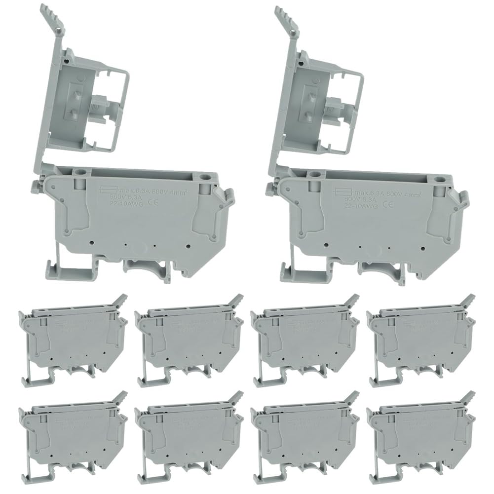 UK5- UK5RD - Sans LED - Support de bornier de fusible pour rail DIN - Borne à vis de séparation (paquet de 10 pièces) - Facile à utiliser