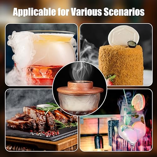 Kit de defumador de coquetel com tocha, 4 sabores de lascas de madeira para kit de defumador de uísq