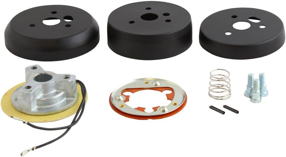 ForeverSharp 3-Hole Matte Black Hub Adapter Installation Kit B01 for Aftermarket Steering Wheels