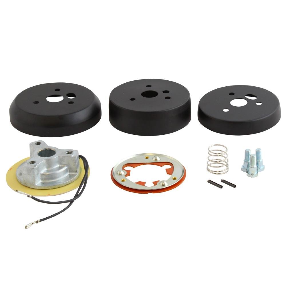 ForeverSharp 3-Hole Matte Black Hub Adapter Installation Kit B01 for Aftermarket Steering Wheels