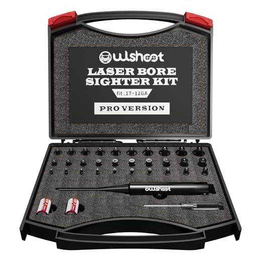 Professional Laser Bore Sight Kit Multiple Caliber,Upgraded Green Bore Sighter with 30 Adapters Button Switch Perfectly Choice for.17 to 12GA Rifles Pistols, Provides Powerful Support for Hunting.