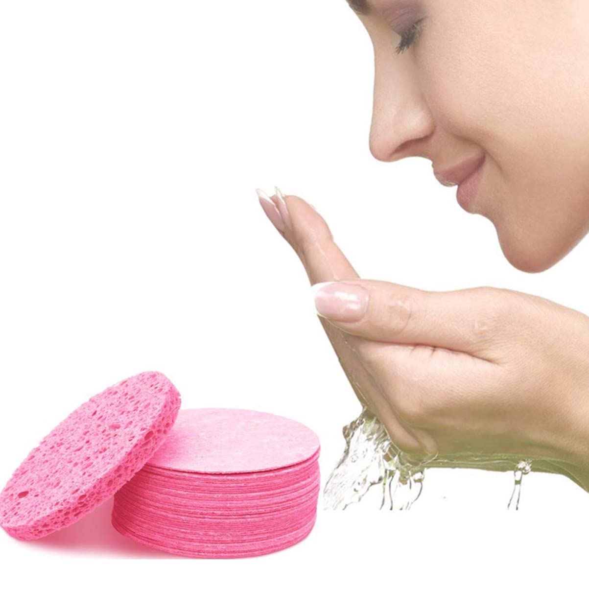 Housoutil 100pezzi Spugne Per Spugnette Struccanti Per Make-up Assorbenti e Morbide Adatte Per