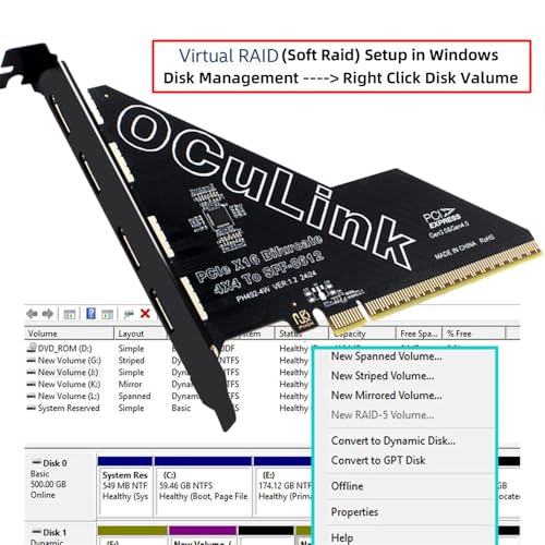 Image of Xiwai PCI-Express 4.0 16x PCIE Detachable to Four Oculink SFF-8612 SFF-8611 VROC Raid0 External Adapter for U.2 SSD eGPU External Graphics Card Dock