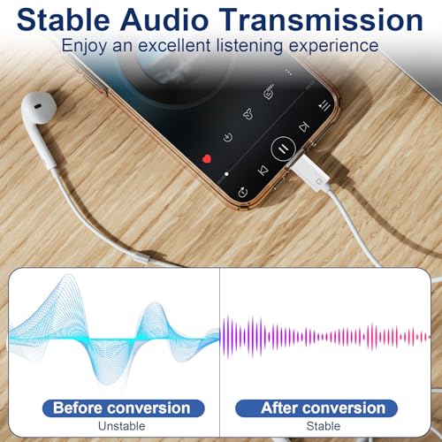 Image of USB C to 3.5 mm Jack Adapter, USB C Headphone Adapter, Hi-Fi Audio Pack of 2