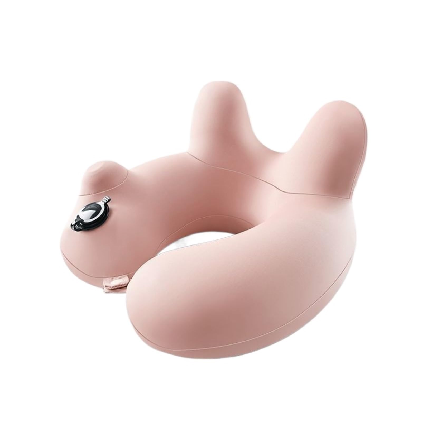 Almohada De Viaje Cuello Oficina Almohada En Forma De U Que Se Infla A Presión, Portátil For Viajes Accessorios De Viaje(Pink)