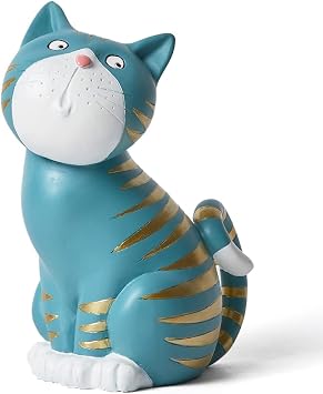 SEINHIJO Cat Figurine Statue Animal Sculpture Modern Home Decor 6.0 Inch