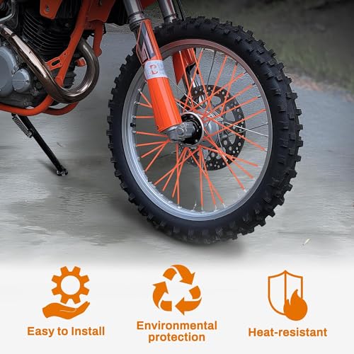 Image of Bike Spoke Covers,Universal 72Pcs Spoke Skins Wheel Wraps for 8 inch-21 inch Rims for Ebike E Dirt Pit Bike Motorcycle Bicycle Wheelchair Decoration-Mixed