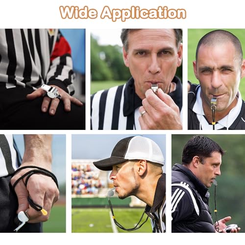 Image of Bsofing Whistle, Coaches Whistle with Lanyard, Whistle for Coaches, Whistle for Teachers, Stainless Steel Sports Whistles, Loud Crisp Sound Whistles Great for Coaches, Referees, and Officials