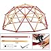 TOBBI Outdoor Dome Climber 6.6' Wide x 3.75' High, Playground Climbing Frame Backyard Gym in Red & Yellow