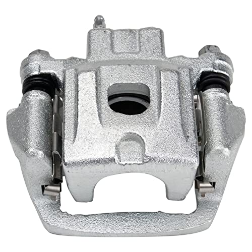 Image of TRQ Rear Brake Pad and Rotor Set Semi Metallic Coated Rotors Calipers Compatible with 2004-2006 Lexus RX330 2006-2007 RX400h 2006-2007 Toyota Highlander Front Wheel Drive