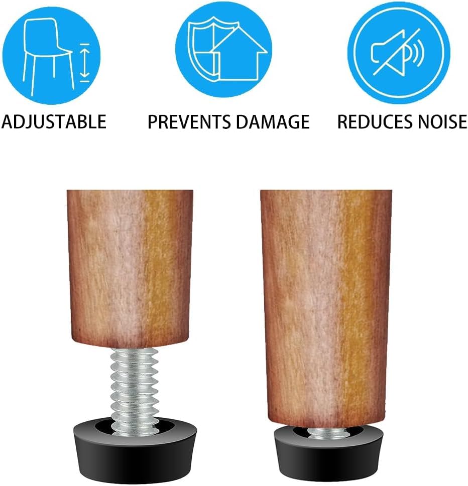 M6 M8 Furniture Table Plastic Base Adjustable Leveling Feet Screw In Threaded | UK - View #12