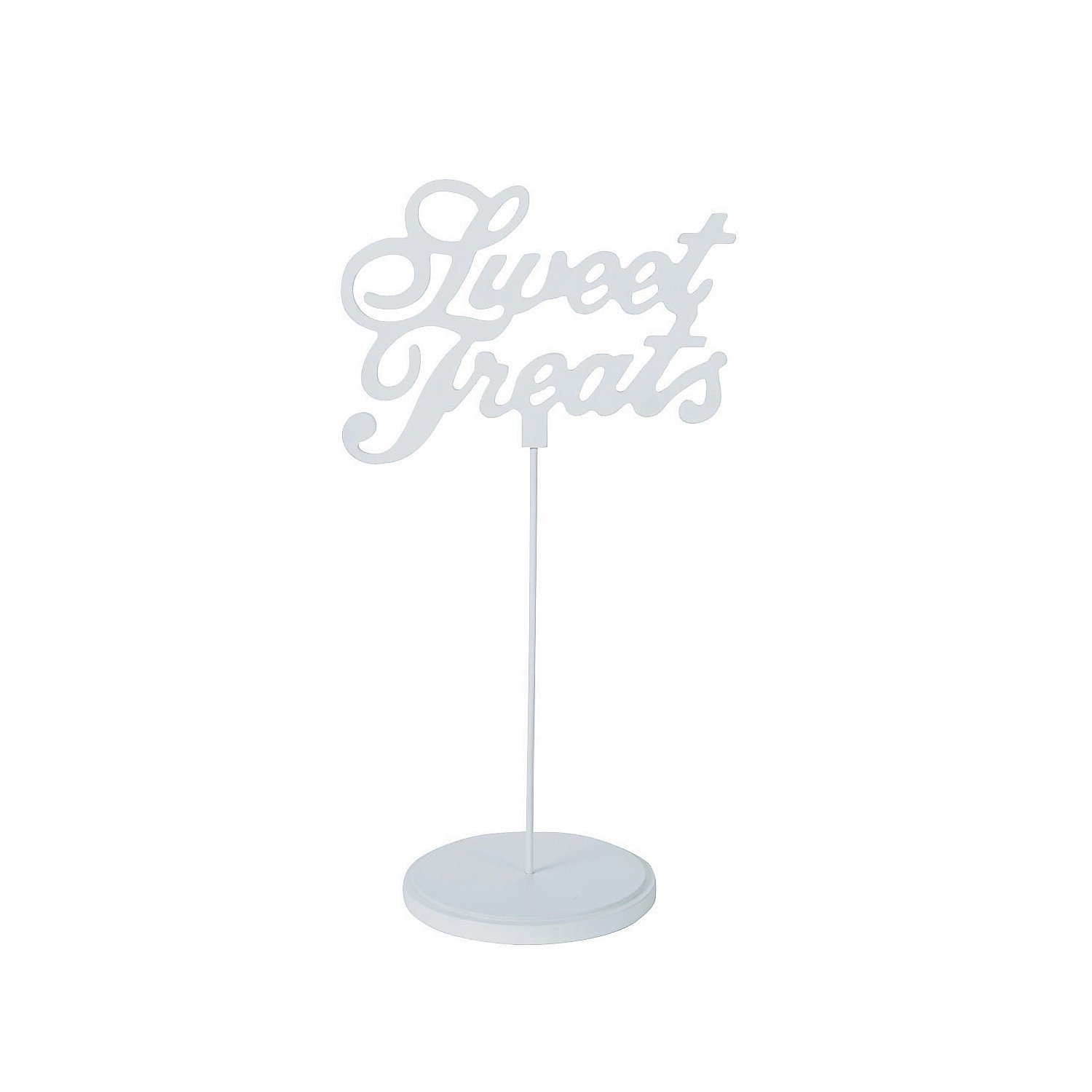 Fun Express - Sweet Treats White Calligraphy Sign for Wedding - Home Decor - Decorative Accessories - Misc Decorative Accessories - Wedding - 1 Piece