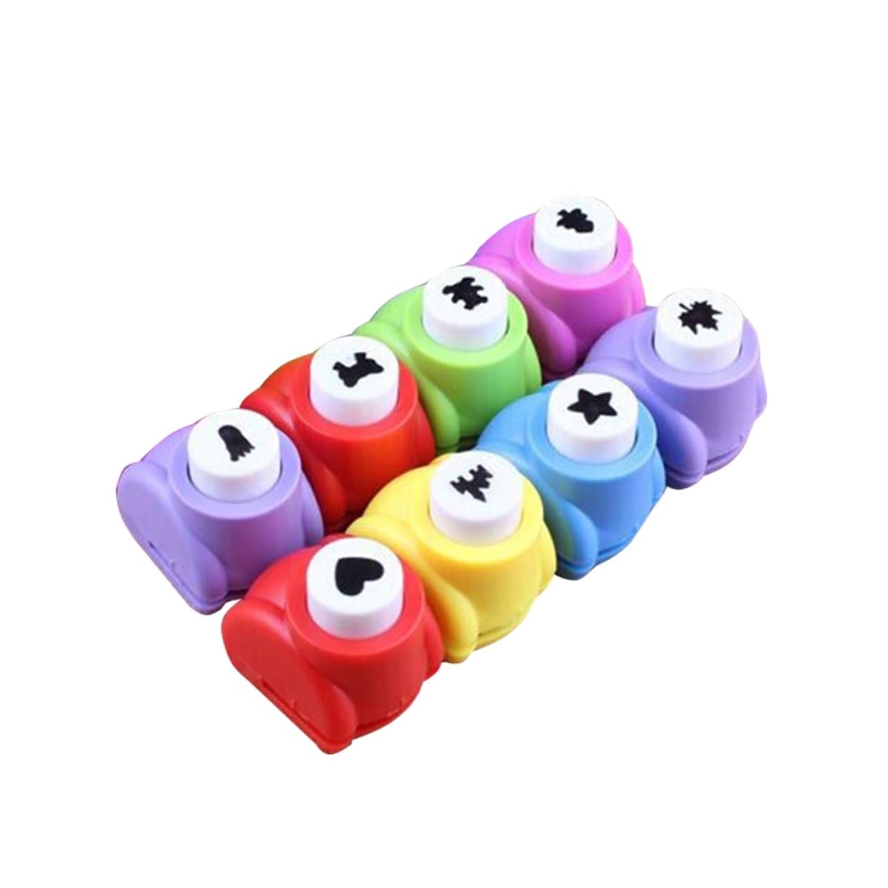 NUOBESTY Craft Punches Set 12pcs Mini Punch Paper Cutter for DIY Scrapbook Greeting Cards Boys and Girls' Art Random