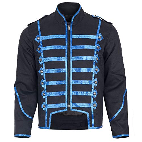 Men's Military Marching Band Drummer Jacket Gothic Steampunk Costume for Halloween