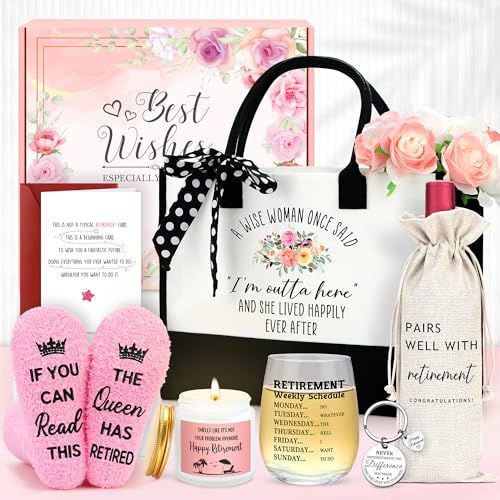 Saineron Retirement Gift for Woman Happy Retirement Gifts for Women 2025 Cool Retired Gifts for Women Coworker Teacher Nurse Friend Boss Mom Grandma Retirees Doctor