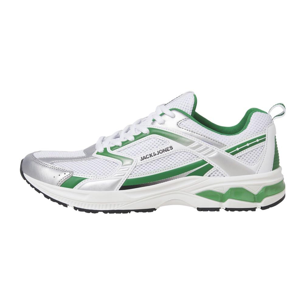 JACK & JONES Male Trainers, Bright White Detail Green, 11 UK