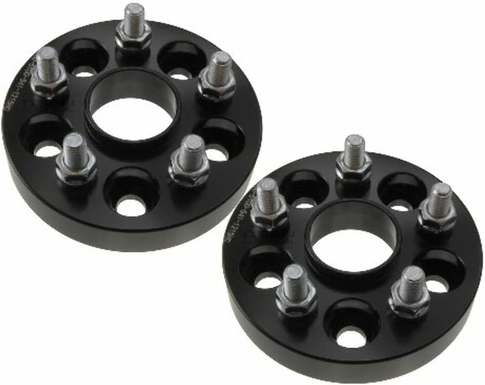 1.25" 5x100 Hubcentric Wheel Spacers - Space Out Wheels for Increased Clearance - 1.25 Inch (32mm), 5x100, 57.1mm Hub, 12x1.5 Studs - Set of 4 - Black
