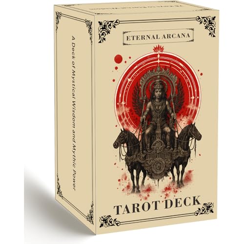ZHQGYN Eternal Arcana Tarot Deck, a Minimalist 78-Card Deck, Tarot Cards with Guidebook, is a Modern Tarot Deck for Divination and Meditation, imbued with Mystical Wisdom and Mythical Power