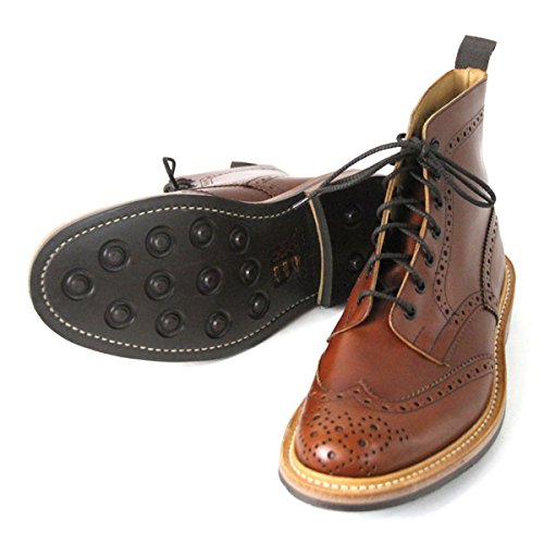 [トリッカーズ] TRICKERS 正規販売店 カントリーブーツ M2508 WING TIP SHOES MARRON ANTIQUE US8.5 (コード：4089198604-14)