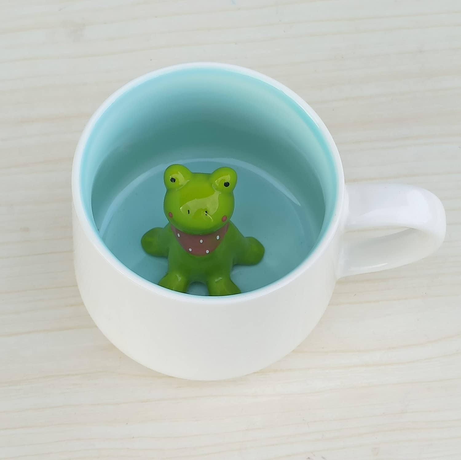LOZACHE 3D Animal Cute Frog Coffee Mug, 12oz Funny Cartoon Handmade Figurine Milk Tea Cup - Image 4