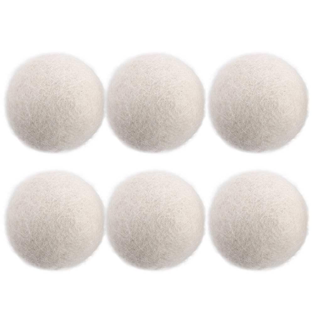 Natural Wool Dryer Balls 5cm (2/4/6 Pack) | Reusable Laundry Anti-Static Balls for Faster Drying,Fabric Softening, Reduce Wrinkles(6 pcs-no pattern)
