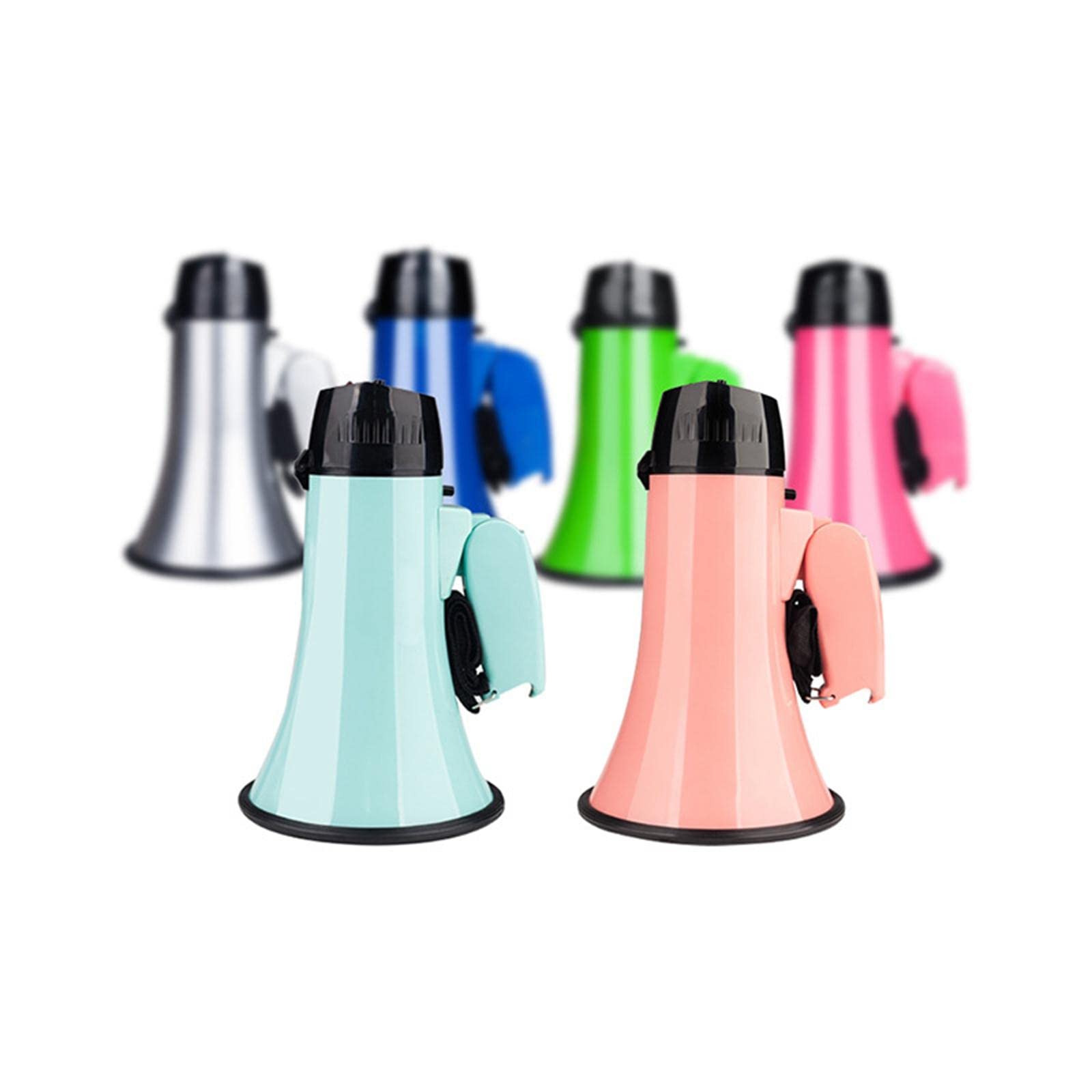 Megáfono portátil 25W con Control de Volumen, Rosa roja para fútbol deportes al aire libre