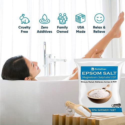 BEST MILEGA Epsom Salt For Pain Relief Epsom Salt For Foot Epsom Salt For Bath Epsom Salts For Feet Pain For Muscle Relief, Relieves Aches & Pain Epsom Bath Salt Crystal and... - Image 6