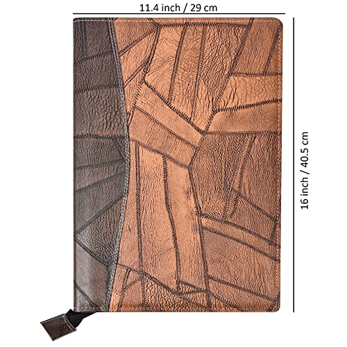 Secretden Faux Leather File Folders For Certificates, Business Presentation Folder Portfolio, Document Artwork Organizer Padfolio With 20 Clear Sleeves Size: B4 Color: Gray Brown #TOP4