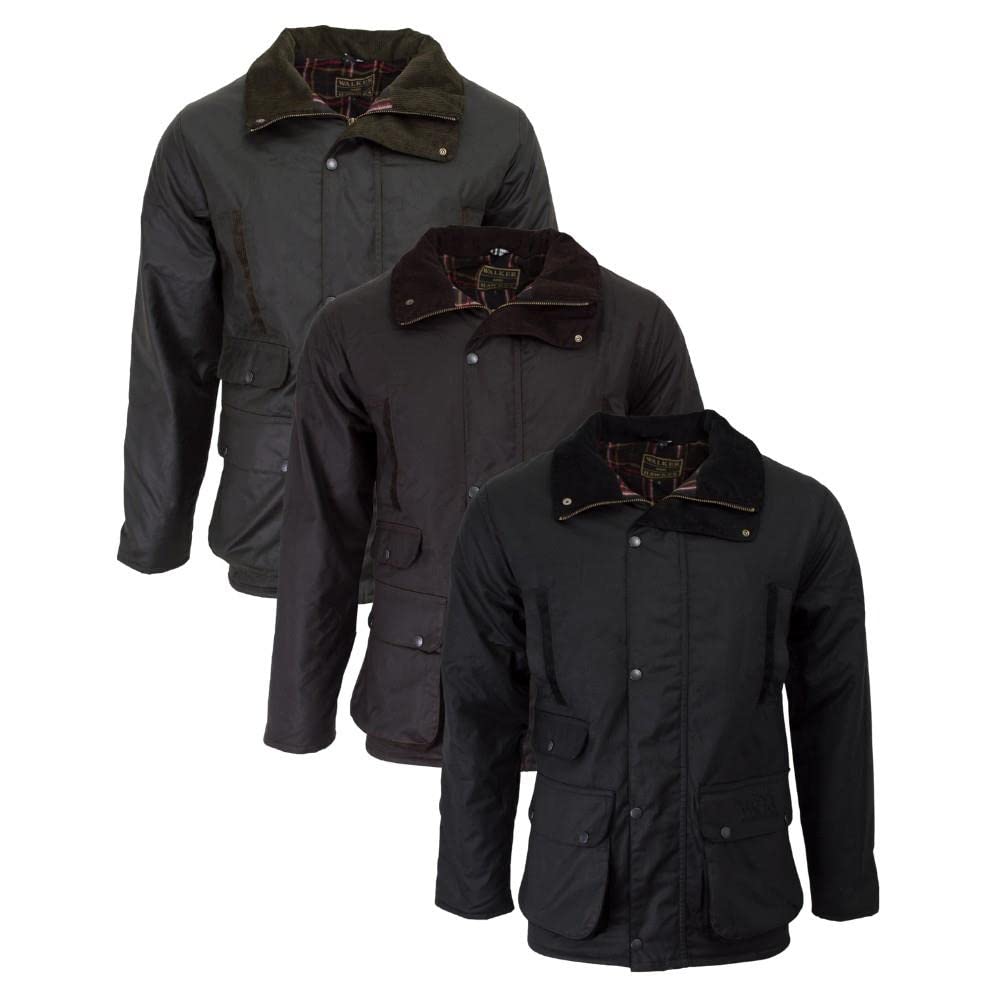 Walker and Hawkes - Chaqueta Hawthorn con Acolchado Ligero para Hombre - Abrigo con Tejido Encerado