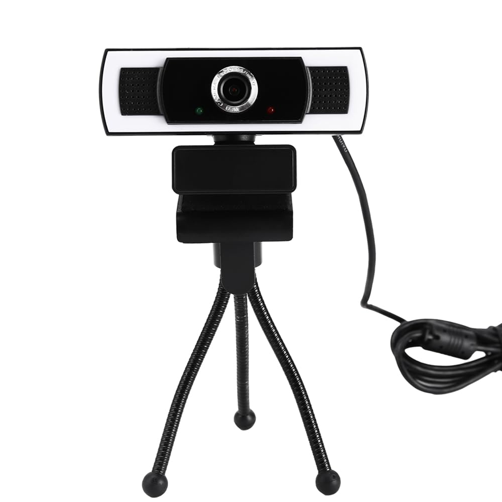 Cámara web con micrófono, zoom automático de 1080P, control de software y cubierta de privacidad, cámara web USB HD para computadora, Plug and Play, para zoom/Skype/equipos, conferencias y